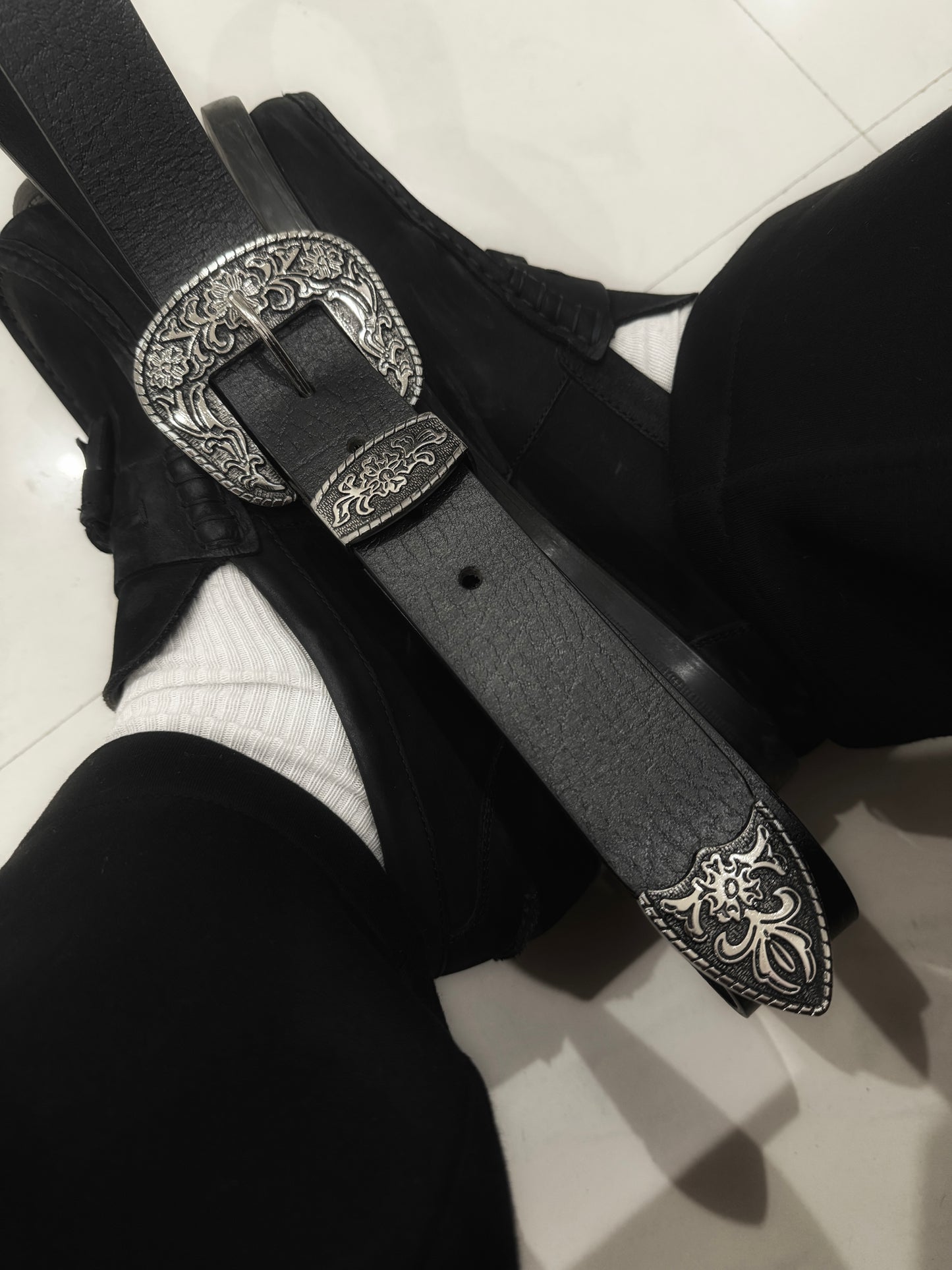 NOIR BELT(REAL LEATHER)