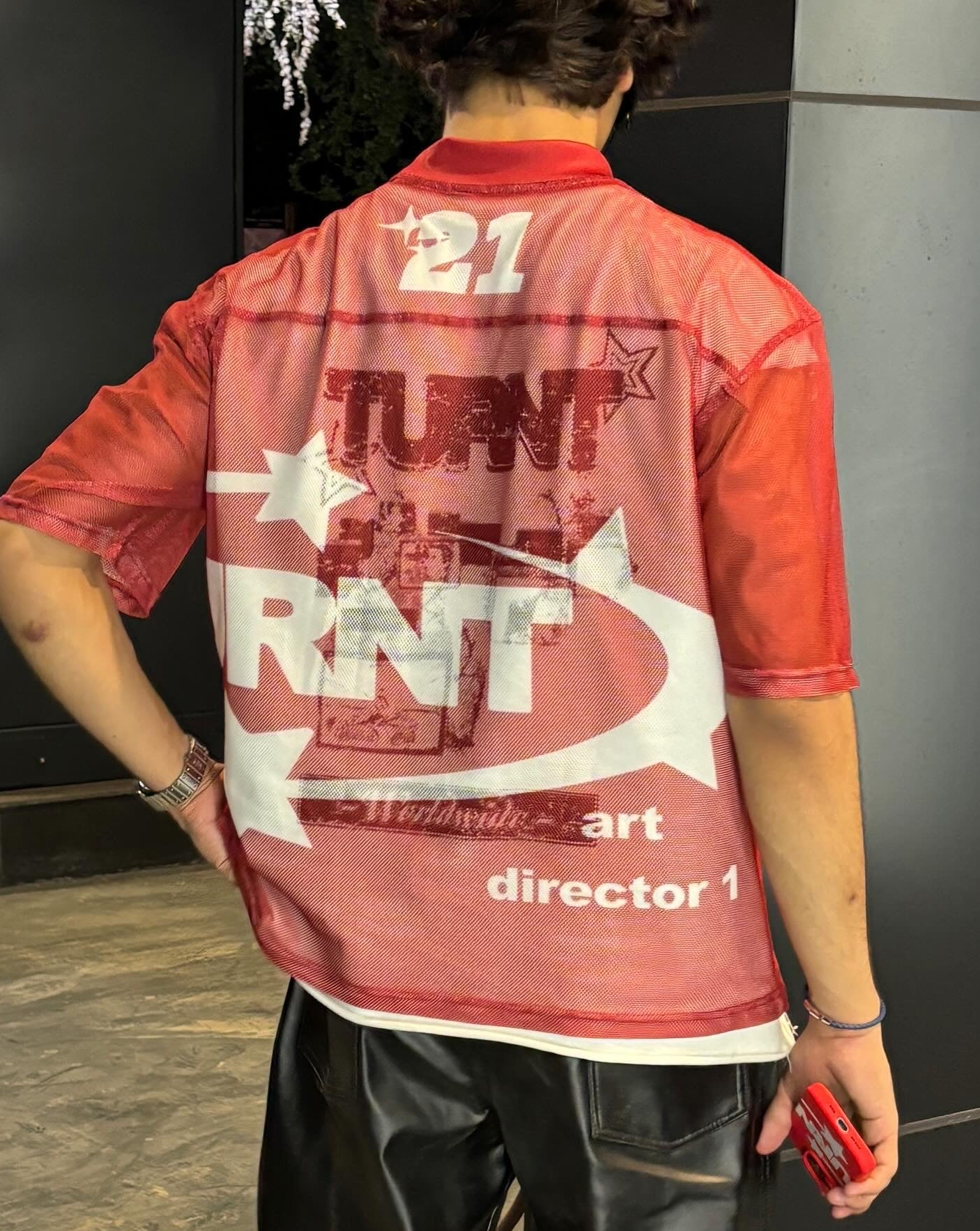 TURNT RED MESH JERSEY
