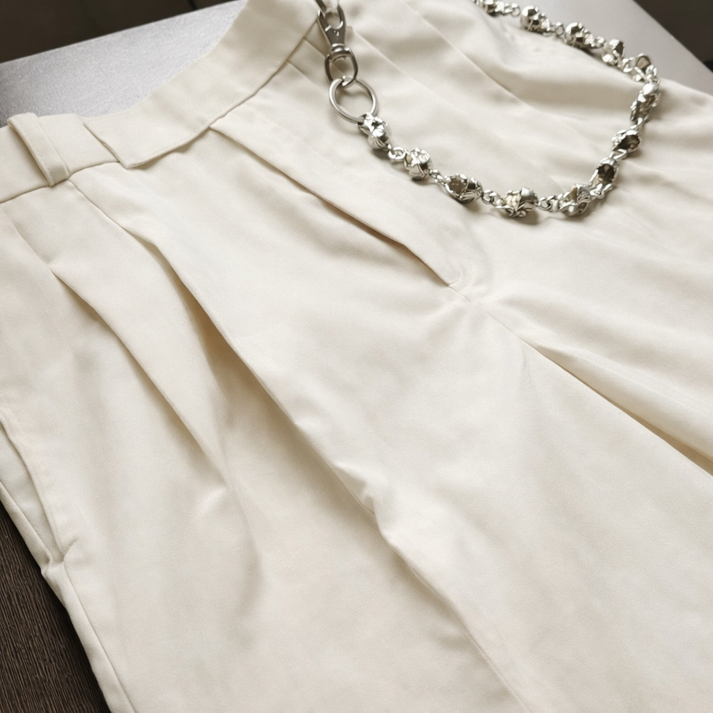 OFFWHITE PLEATED PANTS