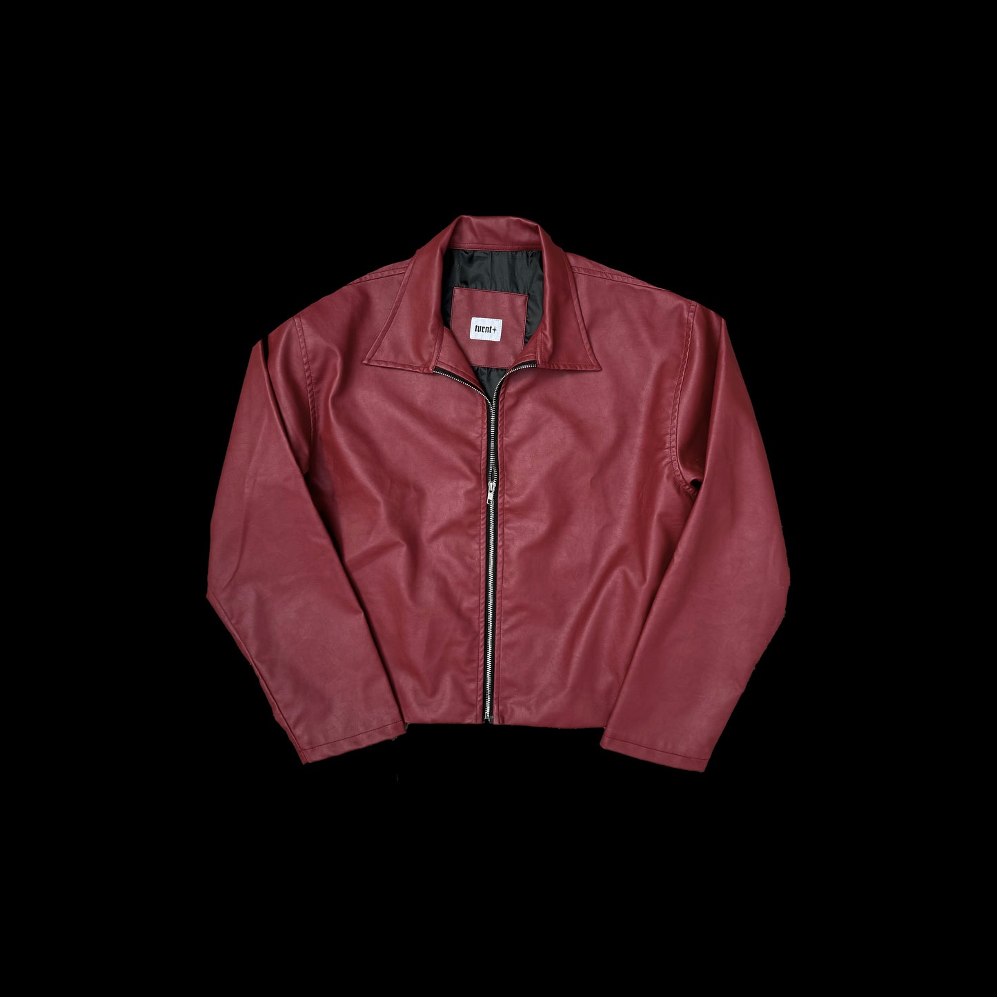 MAROON BASIC CROPPED JACKET