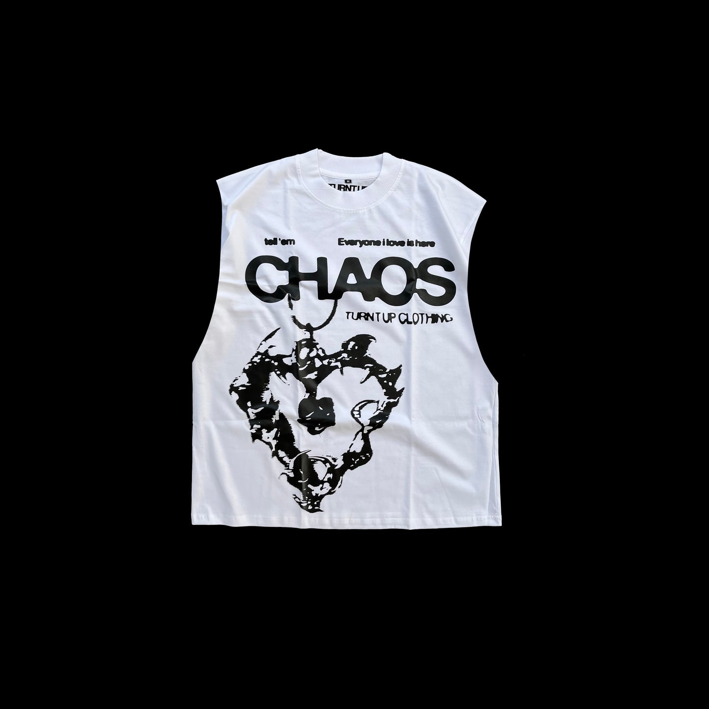 CHAOS SLEEVELESS T-SHIRT