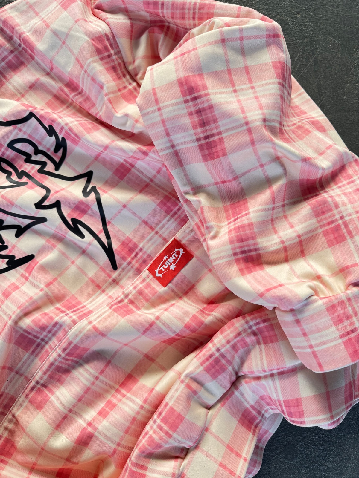 PINK PLAID HOODIE