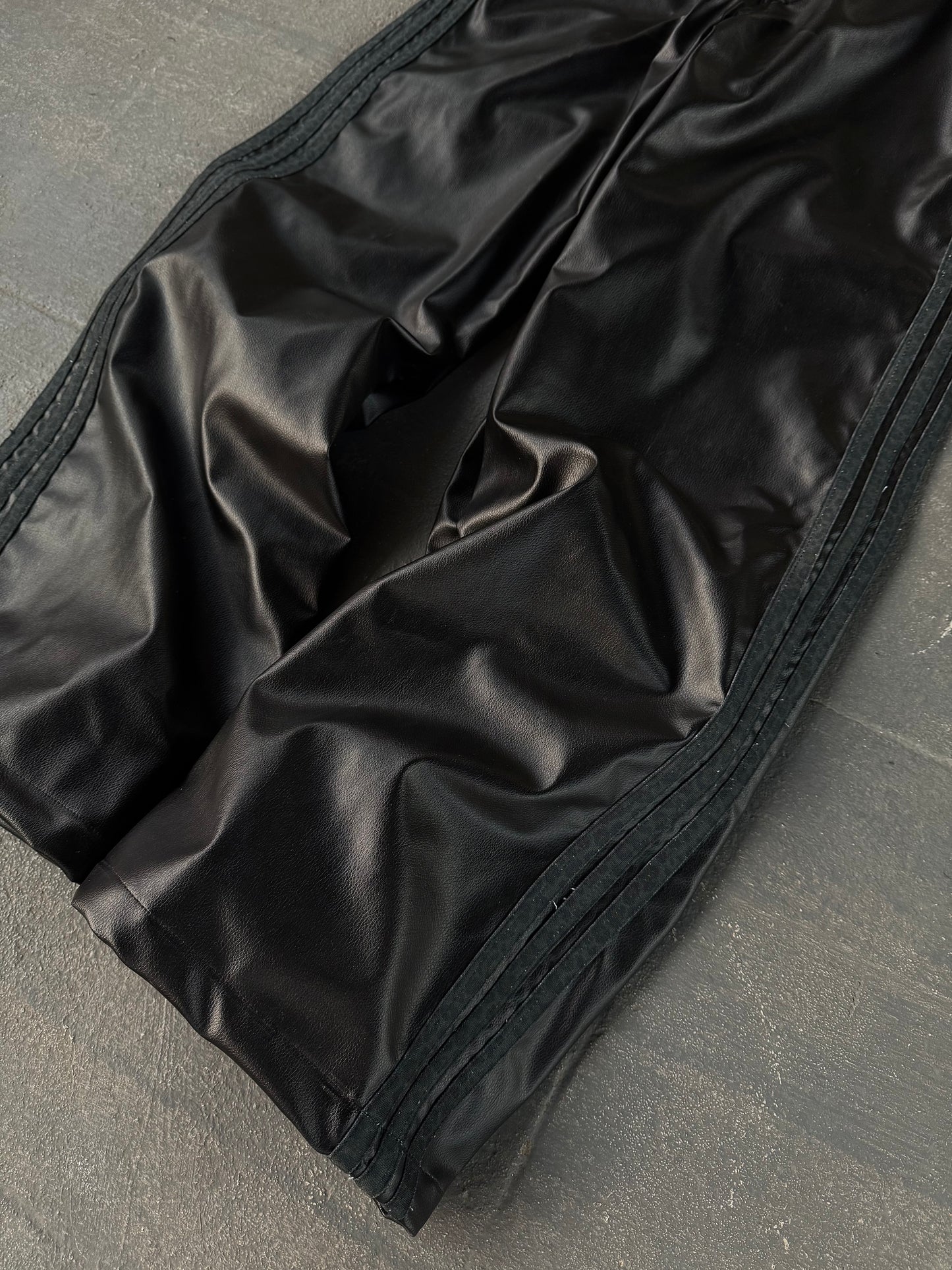 LEOPARD STRIPE LEATHER PANT