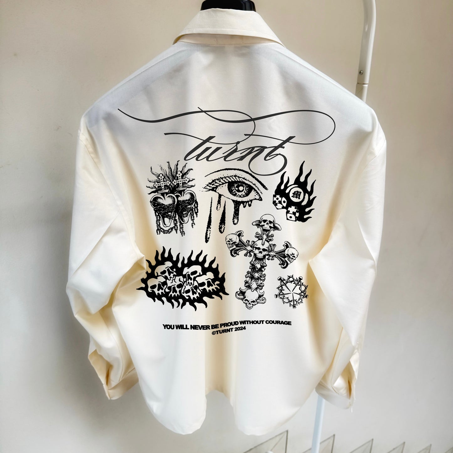OFFWHITE COURAGE CROPPED SHIRT*