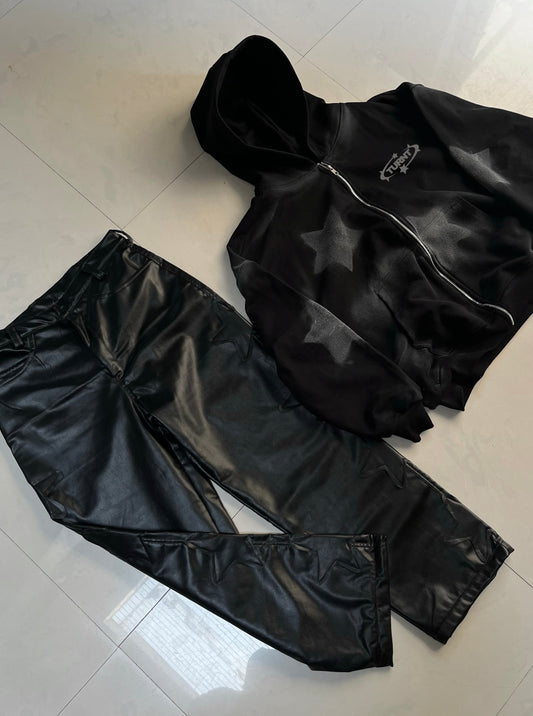 STAR LEATHER PANTS