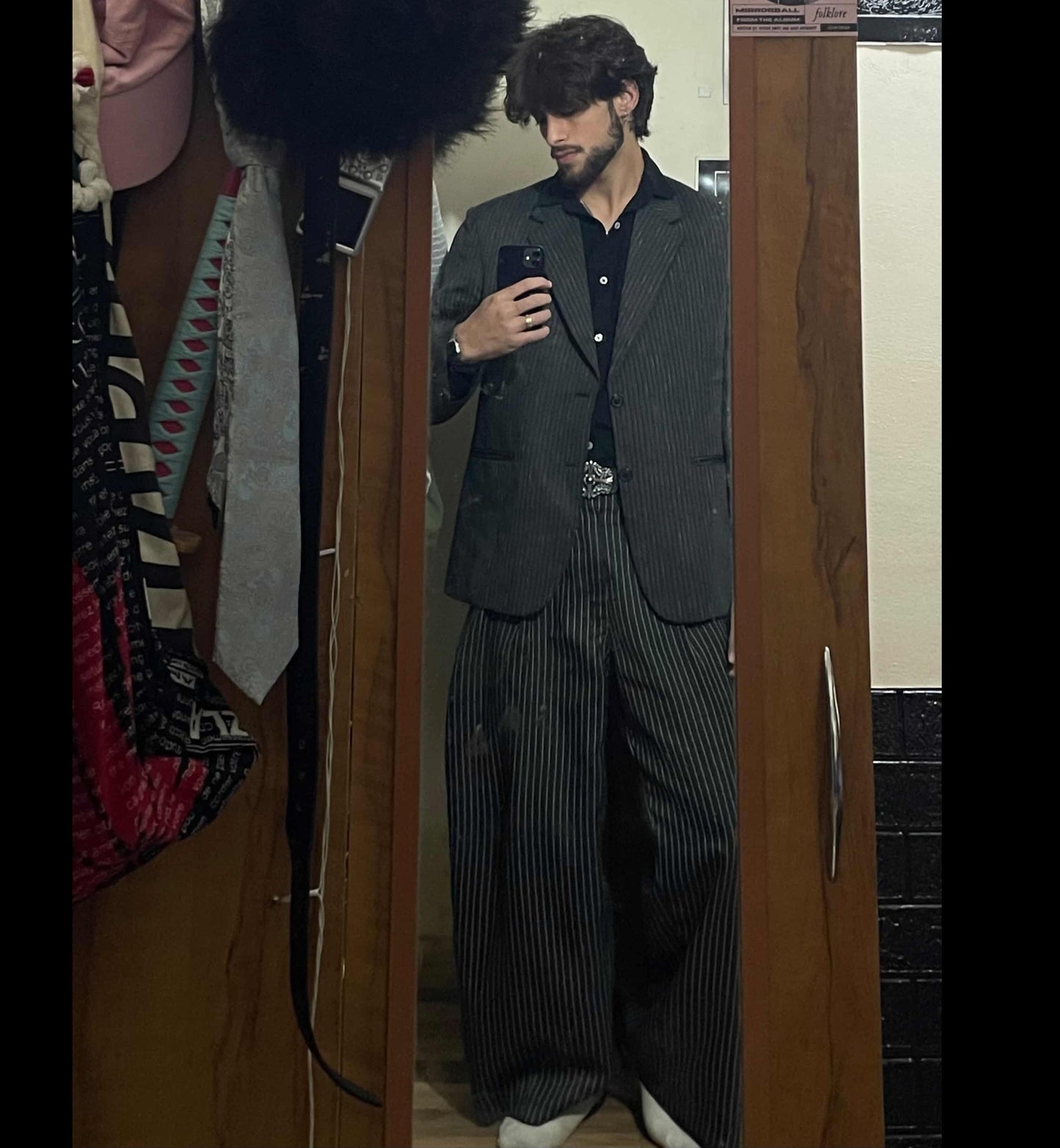 KNIGHT STRIPED PLEATED PANTS (PREMIUM DROP)*