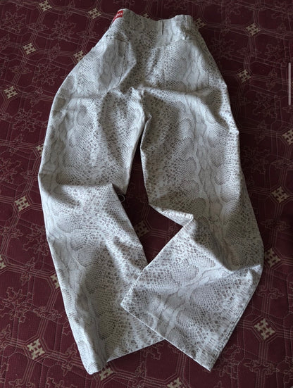 SNAKE PRINT CANVAS PANT