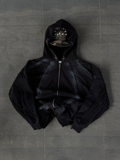 ROCKABILLY BLACK FREQ HOODIE