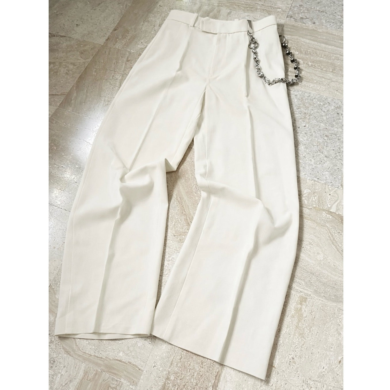 OFFWHITE PLEATED PANTS