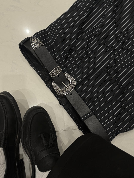 NOIR BELT(REAL LEATHER)