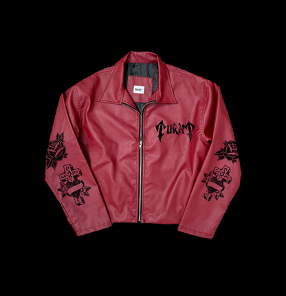 EA RED CROPPED JACKET