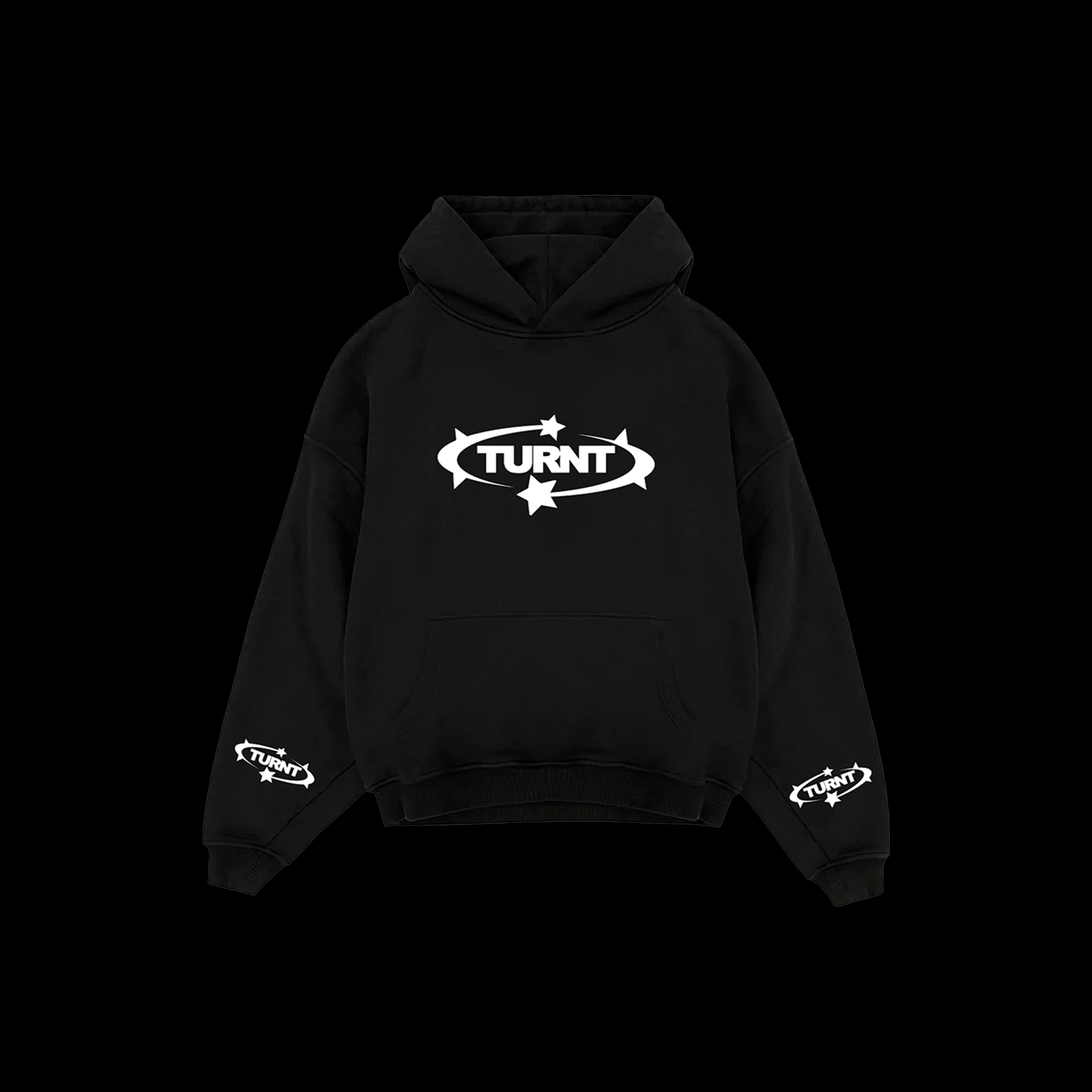 SIGNATURE LOGO BLACK HOODIE – TURNT UP CLOTHING