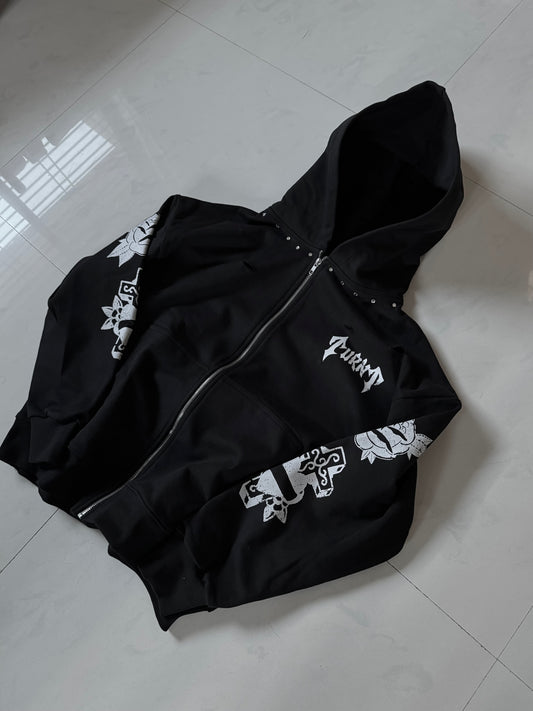 EA BLACK ZIP HOODIE