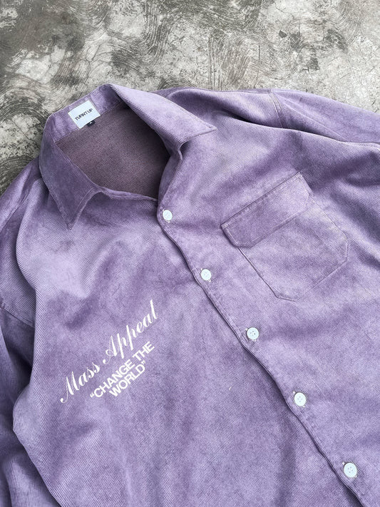 FRENCH PURPLE CORDUROY RELAXED FIT SHIRT