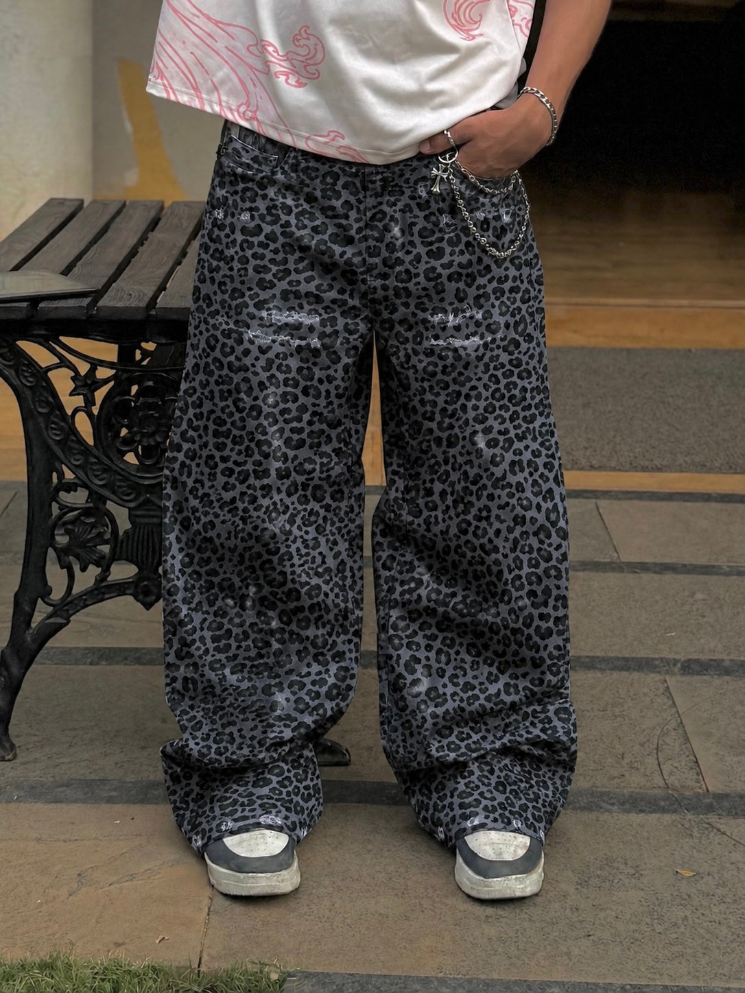 GREYSNOW LEOPARD INSPO CANVAS PANTS