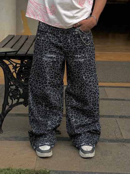 GREYSNOW LEOPARD INSPO CANVAS PANTS