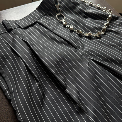 KNIGHT STRIPED PLEATED PANTS (PREMIUM DROP)*