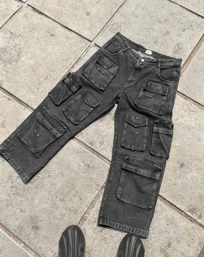3AM DISTRESSED JEANS CARGO