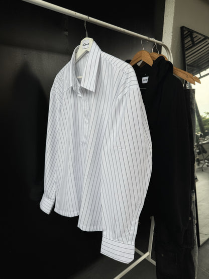 WHITE STRIPED SHIRT