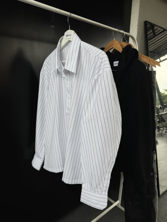 WHITE STRIPED SHIRT