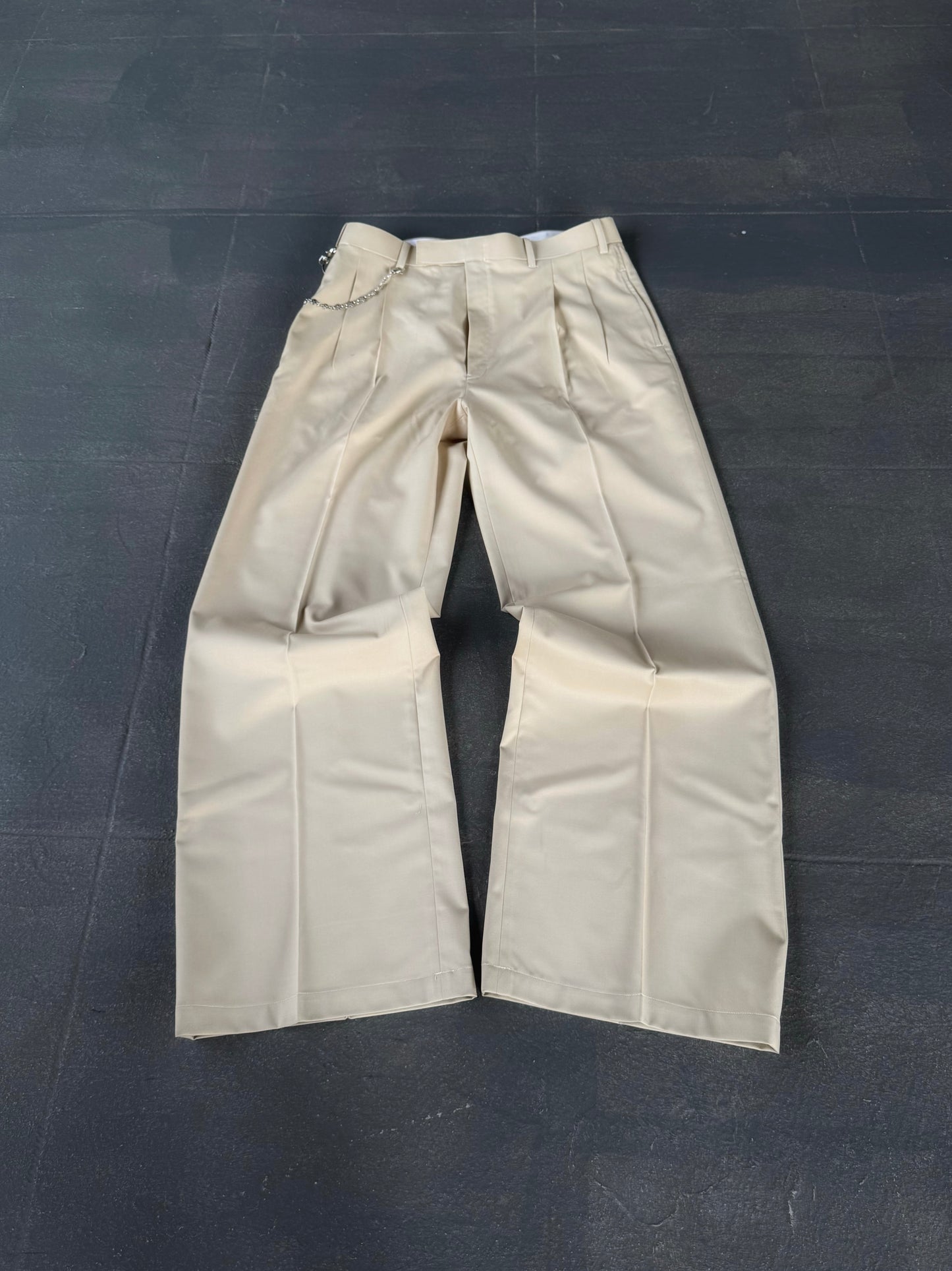 LIGHT BROWN PLEATED PANT