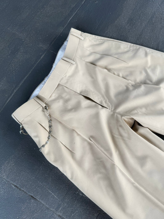 LIGHT BROWN PLEATED PANT