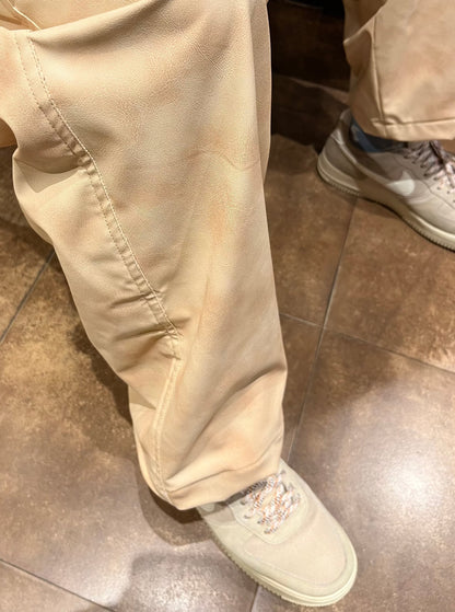HEAT FADED LEATHER PANTS