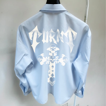 BLESSED BLUE FULL SLEEVES SHIRT