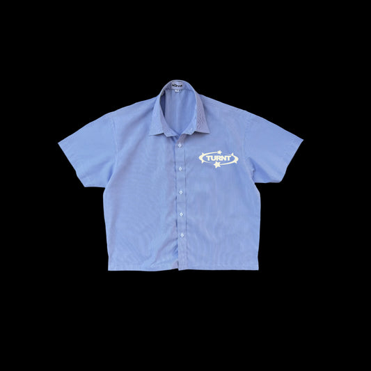 LOGO BLUE HALF SLEEVE SHIRT