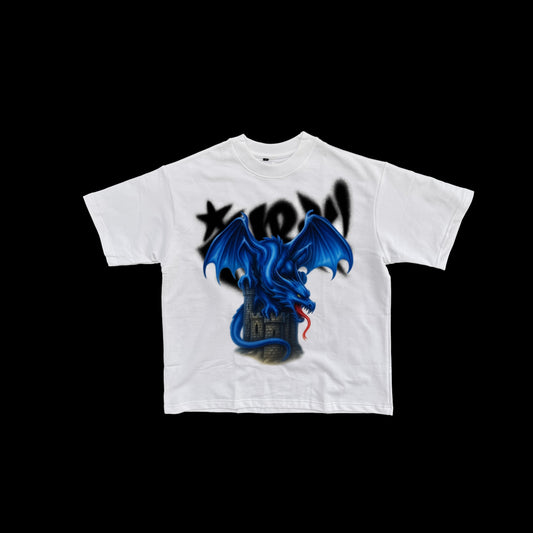 AIRBRUSH DRAGO WHITE T-SHIRT