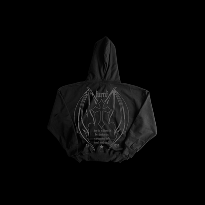 BLACK HALLOWEEN RHINESTONE HOODIE