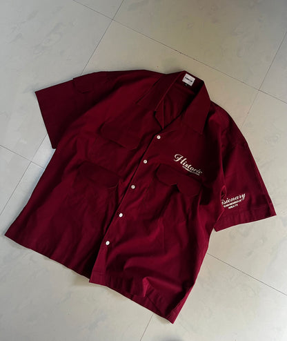 WINE UTILITY RELAXED FIT SHIRT