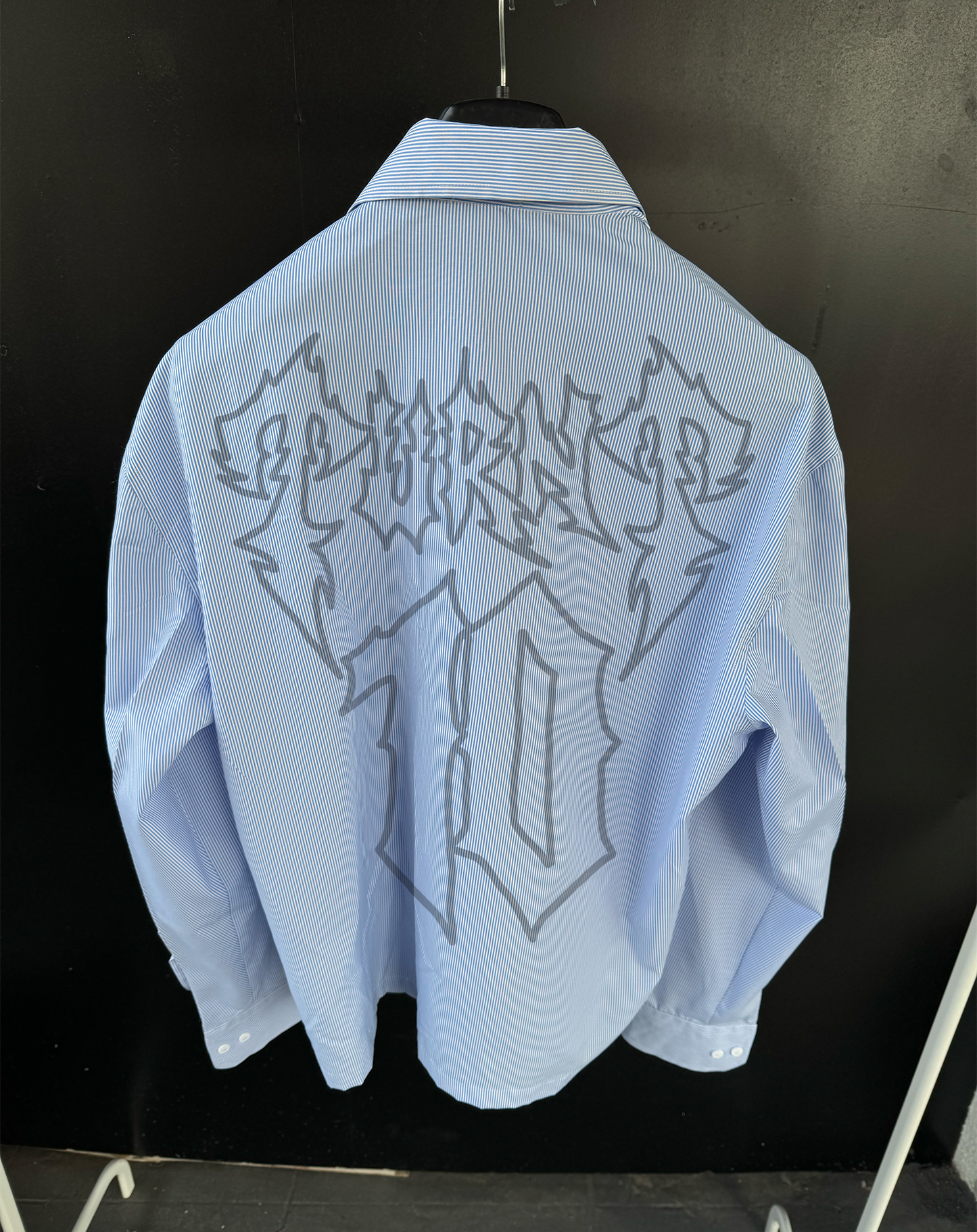 TURNT 10 BLUE CROPPED SHIRT