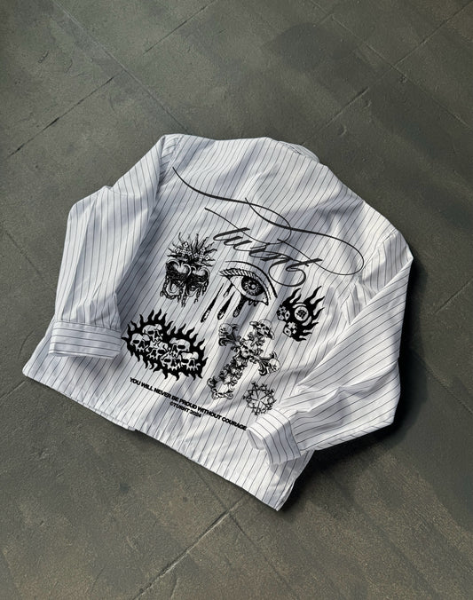 COURAGE WHITE STRIPED SHIRT